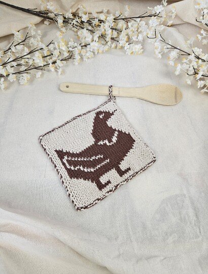 Huhn Topflappen in Double-Face, inkl. Doubleface-Tutorial