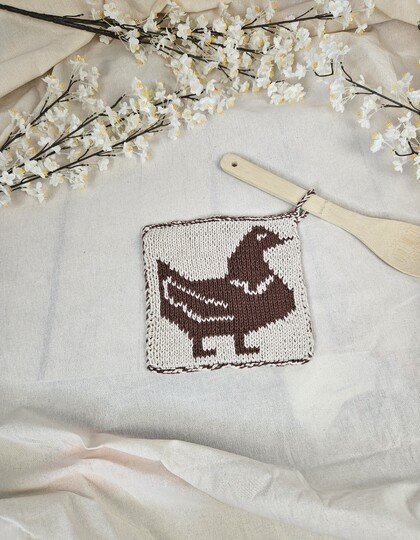 Huhn Topflappen in Double-Face, inkl. Doubleface-Tutorial