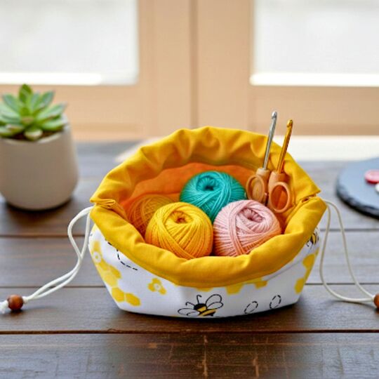 Everyday Organizer Pouch – Lined Drawstring Bag Sewing Pattern PDF