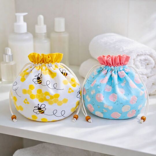 Everyday Organizer Pouch – Lined Drawstring Bag Sewing Pattern PDF