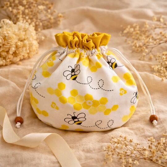 Everyday Organizer Pouch – Lined Drawstring Bag Sewing Pattern PDF