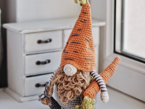 Oster-Karottenwichtel - Häkelanleitung (Amigurumi PDF)