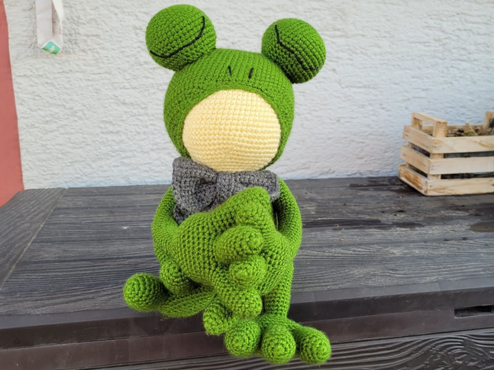 Häkelanleitung Frosch Hubert