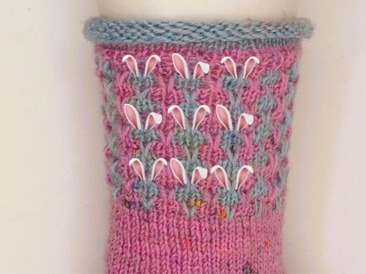 Socken 2026 - März: Fixe Quicky Ferse "Rabbit" Hebemaschen-Muster,4-fach