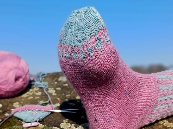 Socken 2026 - März: Fixe Quicky Ferse "Rabbit" Hebemaschen-Muster,4-fach