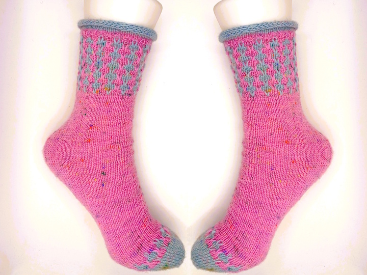 Socken 2026 - März: Fixe Quicky Ferse "Rabbit" Hebemaschen-Muster,4-fach