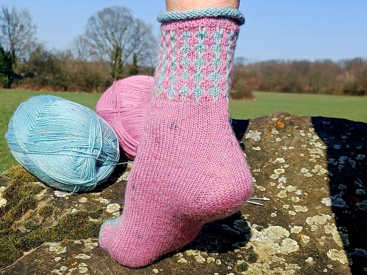 Socken 2026 - März: Fixe Quicky Ferse "Rabbit" Hebemaschen-Muster,4-fach
