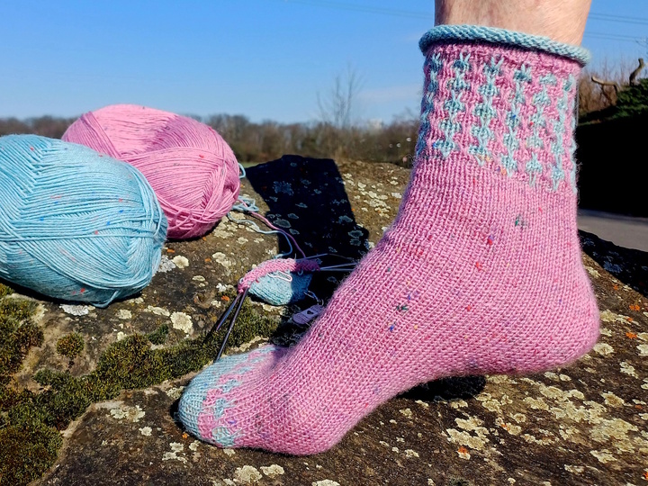Socken 2026 - März: Fixe Quicky Ferse "Rabbit" Hebemaschen-Muster,4-fach