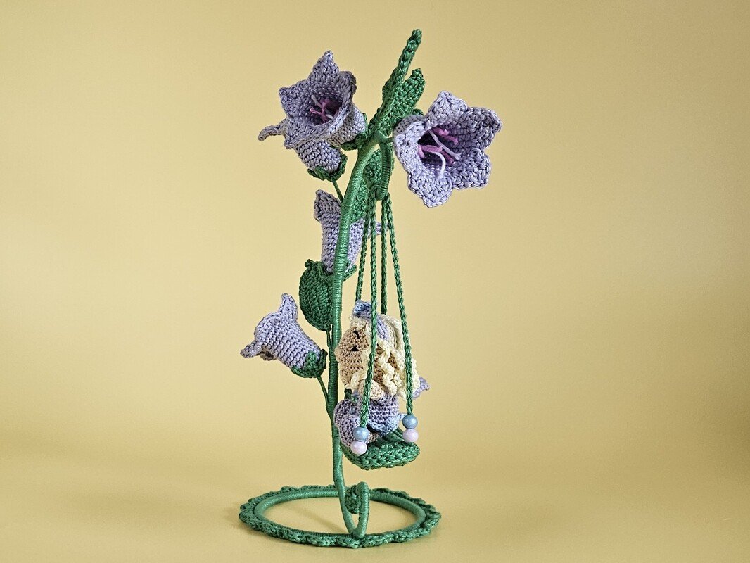 Blumenkind Glöckchen Glockenblume mit Schaukel – Häkelanleitung - Bild 5