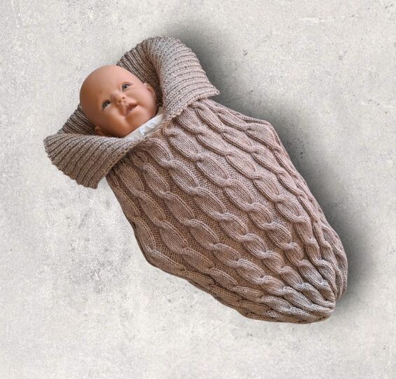 Strickanleitung Baby-Schlafsack, Pucksack, ca. 0 - 12 Monate      #370