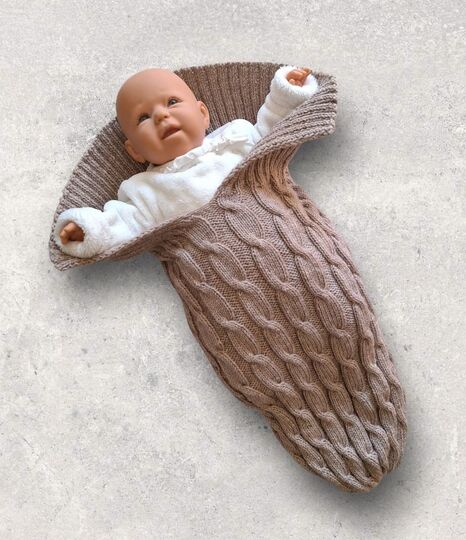 Strickanleitung Baby-Schlafsack, Pucksack, ca. 0 - 12 Monate      #370