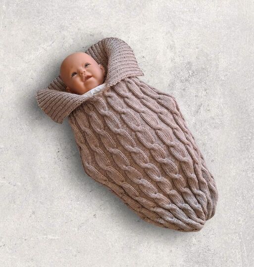 Strickanleitung Baby-Schlafsack, Pucksack, ca. 0 - 12 Monate      #370