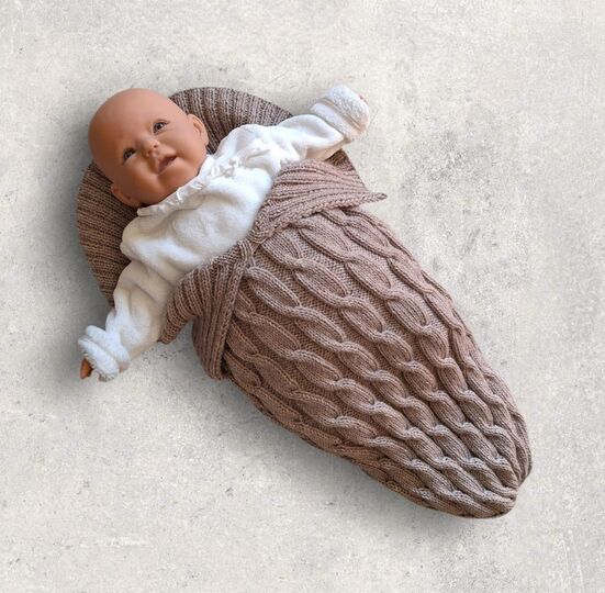 Strickanleitung Baby-Schlafsack, Pucksack, ca. 0 - 12 Monate      #370