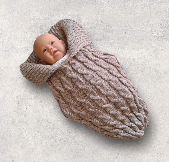 Strickanleitung Baby-Schlafsack, Pucksack, ca. 0 - 12 Monate      #370