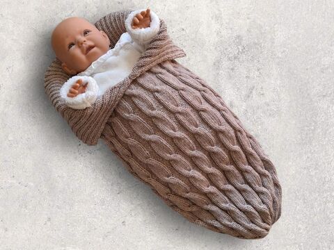 Strickanleitung Baby-Schlafsack, Pucksack, ca. 0 - 12 Monate      #370