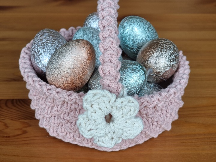 Osterkorb & Utensilo häkeln Anleitung PDF modernes Osterkörbchen mit Henkel