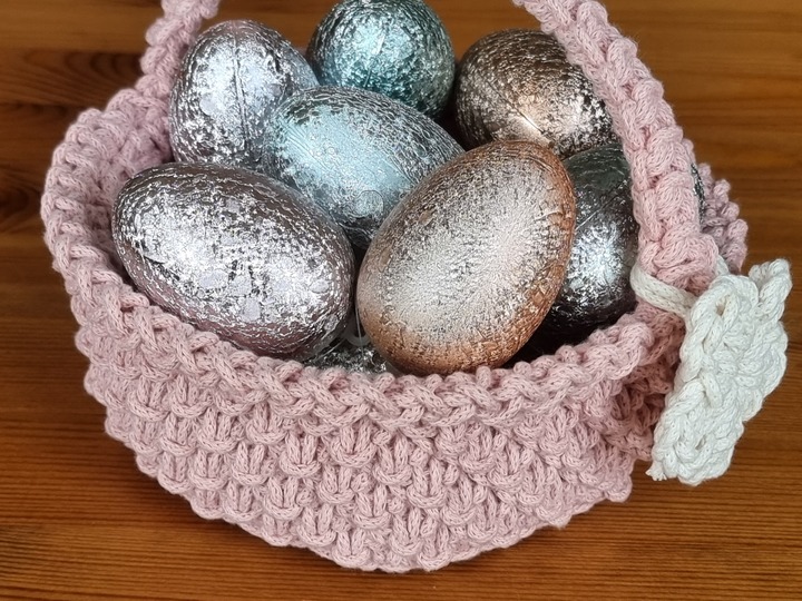 Osterkorb & Utensilo häkeln Anleitung PDF modernes Osterkörbchen mit Henkel