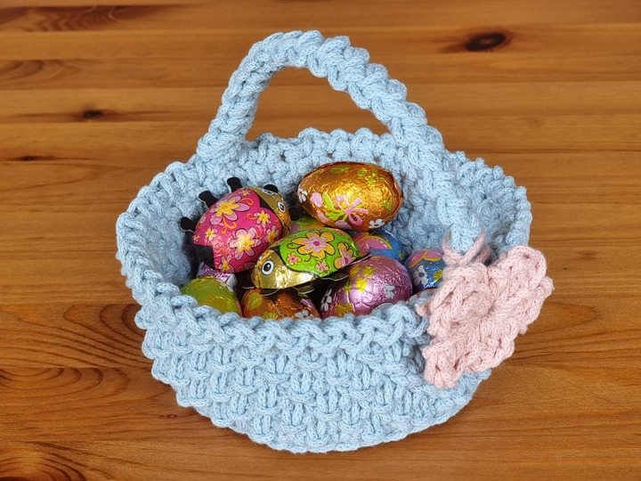 Osterkorb & Utensilo häkeln Anleitung PDF modernes Osterkörbchen mit Henkel