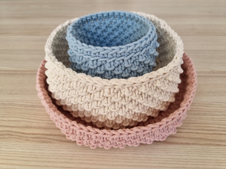 Osterkorb & Utensilo häkeln Anleitung PDF modernes Osterkörbchen mit Henkel