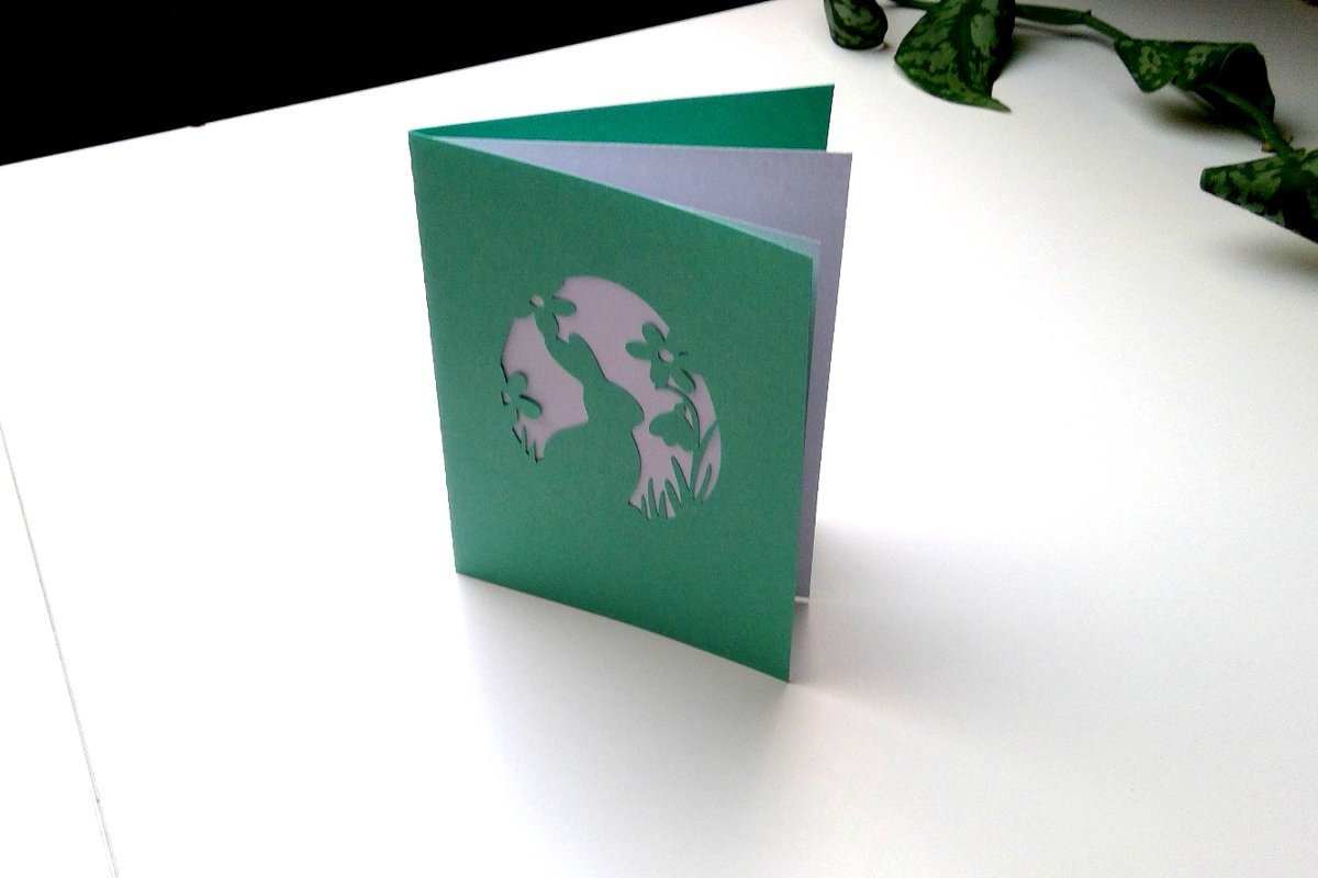 Karte Hase mit Blumen Plotterdatei SVG DXF - Bild 3