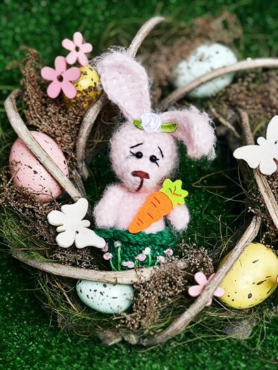 Hase Anhänger oder Dekofigur Ostern Frühling komplett gehäkelt