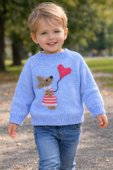 Sweater - RVO with rubbit applique - 2 sizes