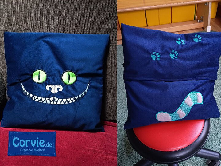 Stickdatei Set Grinsende Katze