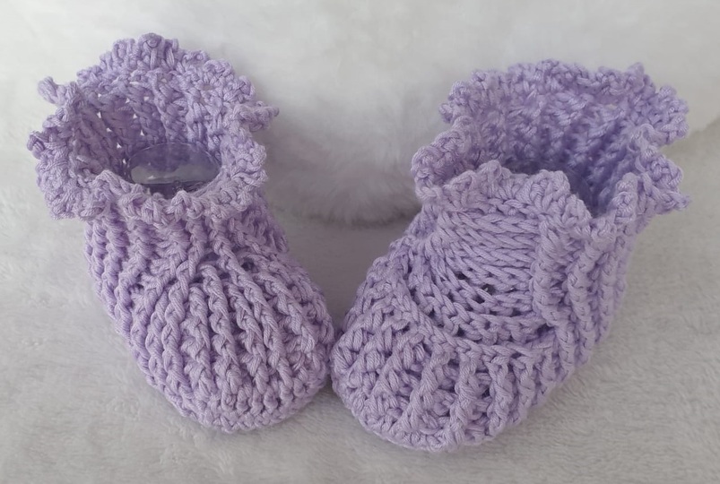Häkelanleitung für Babyschuhe Happy / Größe 0 – 15 Monate