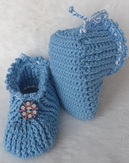 Häkelanleitung für Babyschuhe Happy / Größe 0 – 15 Monate