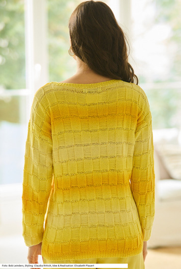 Pulli im Schachbrettmuster mit Fallmaschen