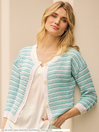 Jacke mit Hebemaschenmuster