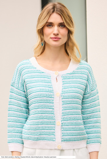 Jacke mit Hebemaschenmuster