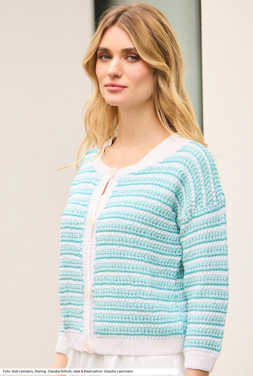 Jacke mit Hebemaschenmuster