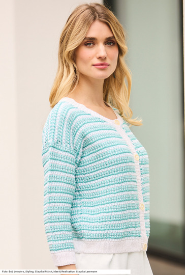 Jacke mit Hebemaschenmuster