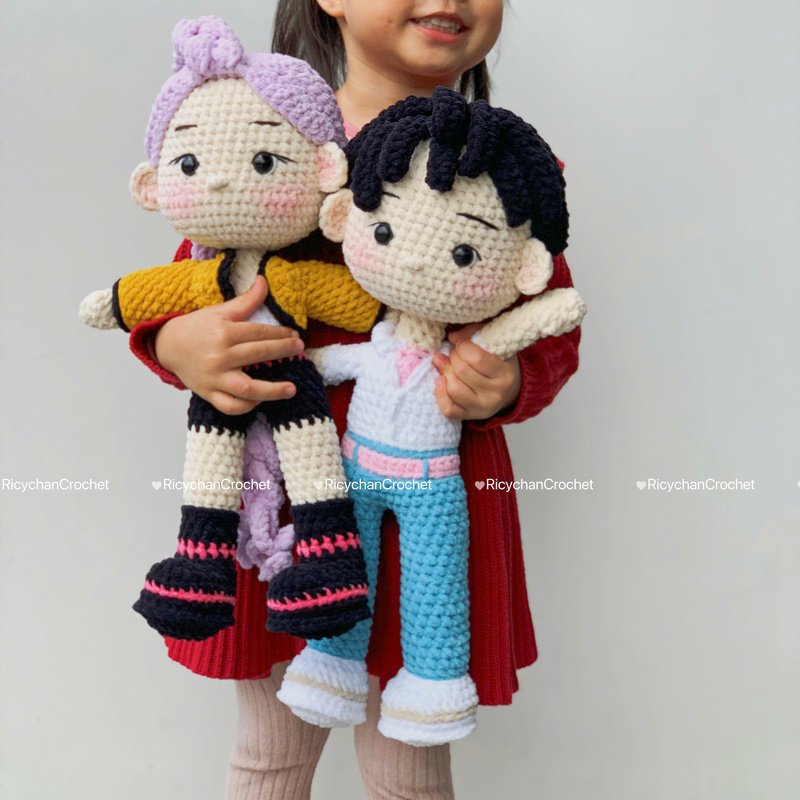 Bundle 2in1 Crochet Doll Pattern – Amigurumi Kpop Couple - Image 3