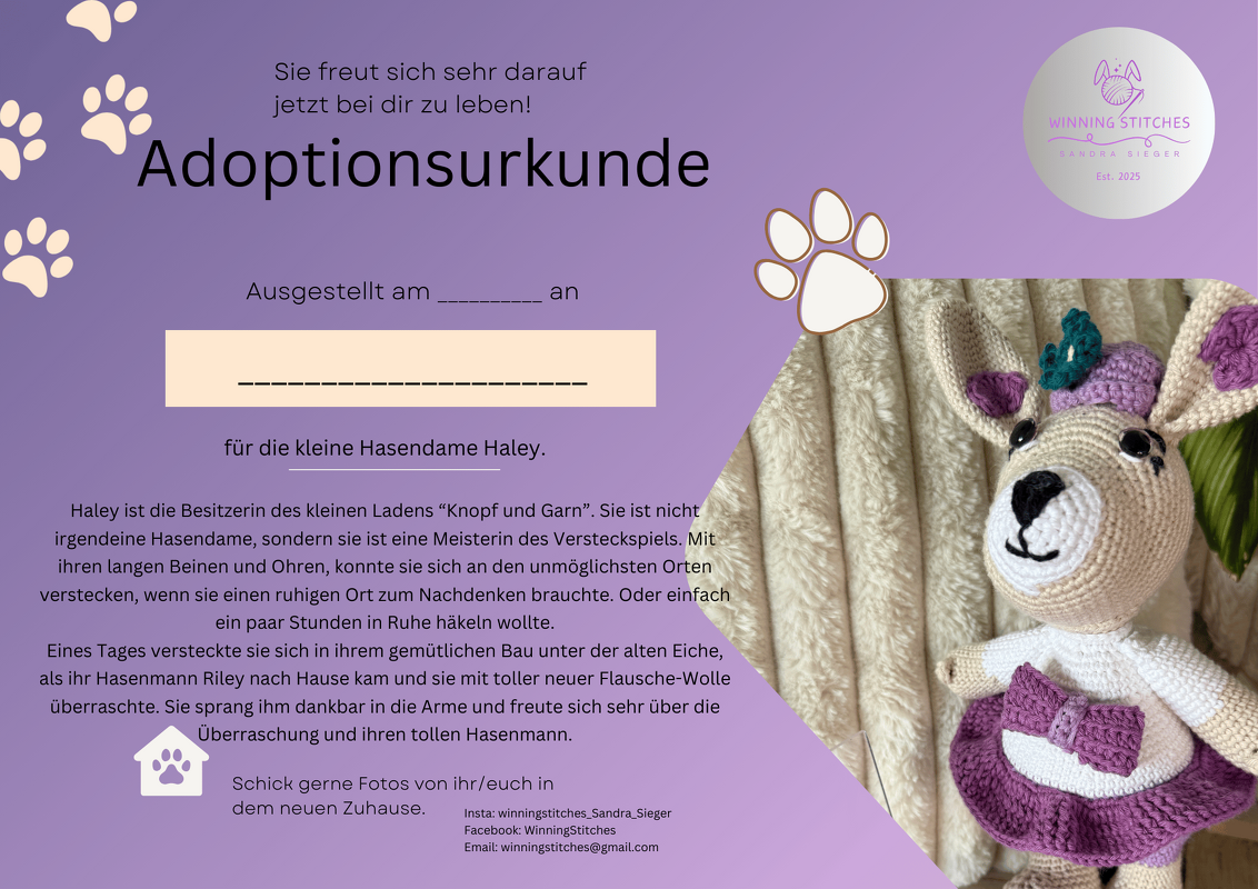 Liebevolle Häkelanleitung für Hasenpaar (Amigurumi; PDF; deutsch) - Bild 9