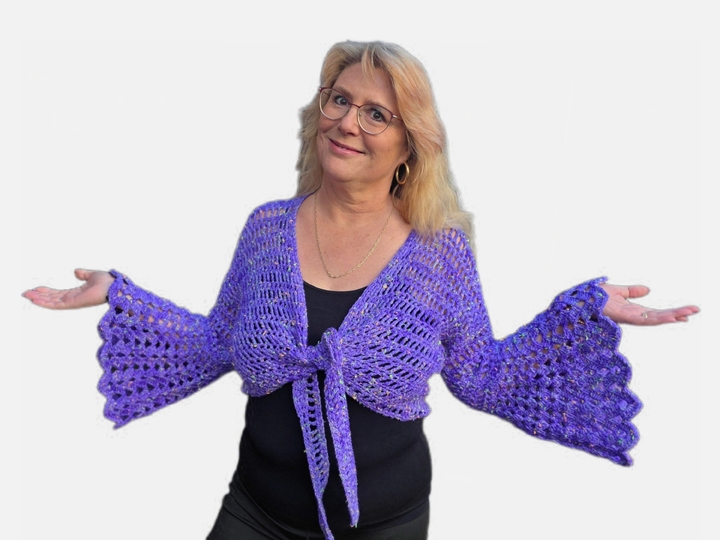 Häkelanleitung 2 in 1 Bolero-Jäckchen oder Wickeljacke Nicki