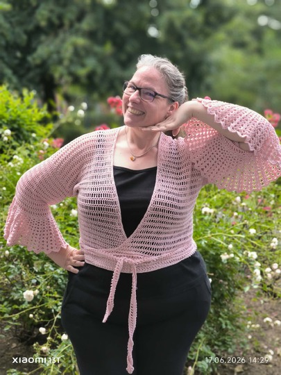 Häkelanleitung 2 in 1 Bolero-Jäckchen oder Wickeljacke Nicki