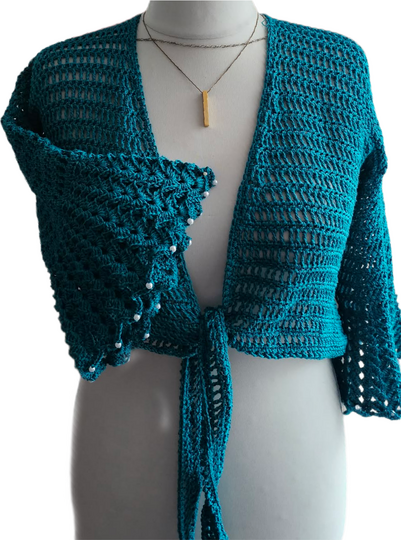 Häkelanleitung 2 in 1 Bolero-Jäckchen oder Wickeljacke Nicki