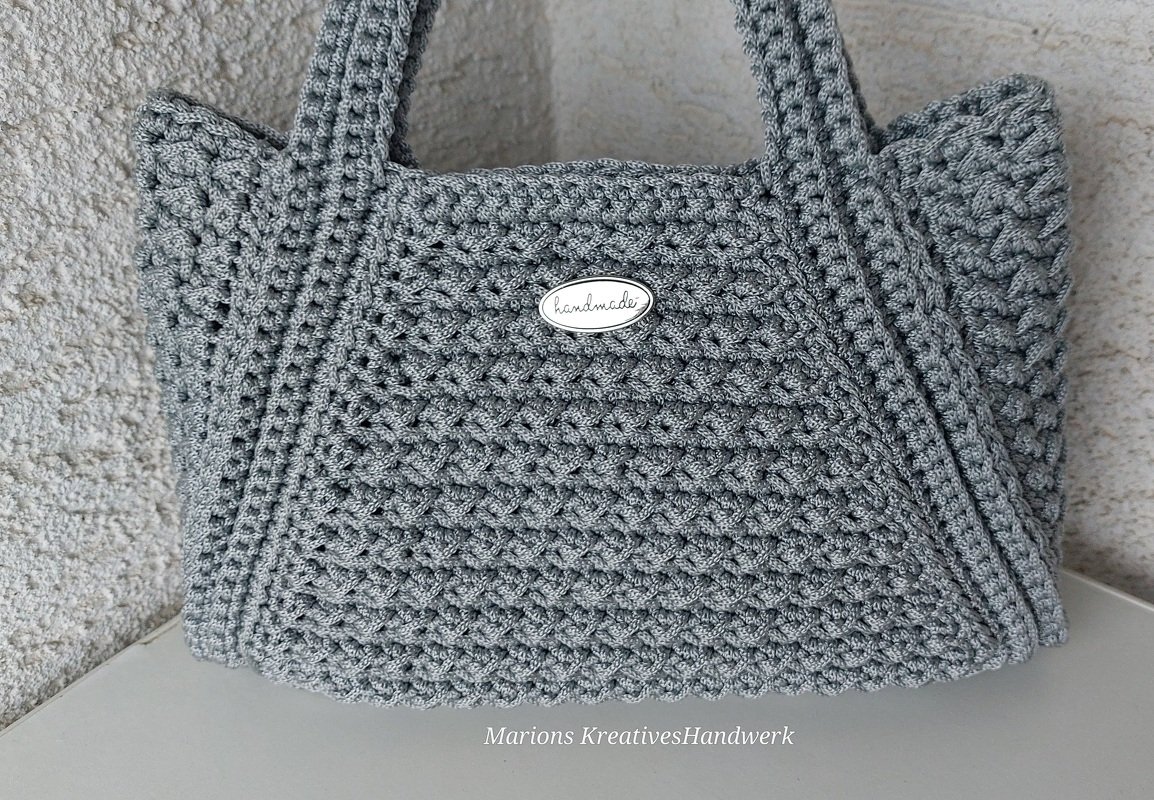 Häkelanleitung für Schultertasche 5 Teile