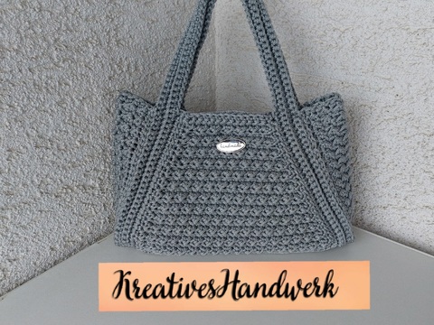 Häkelanleitung für Schultertasche 5 Teile