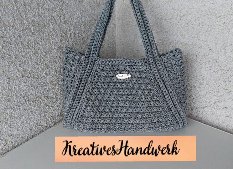 Häkelanleitung für Schultertasche 5 Teile