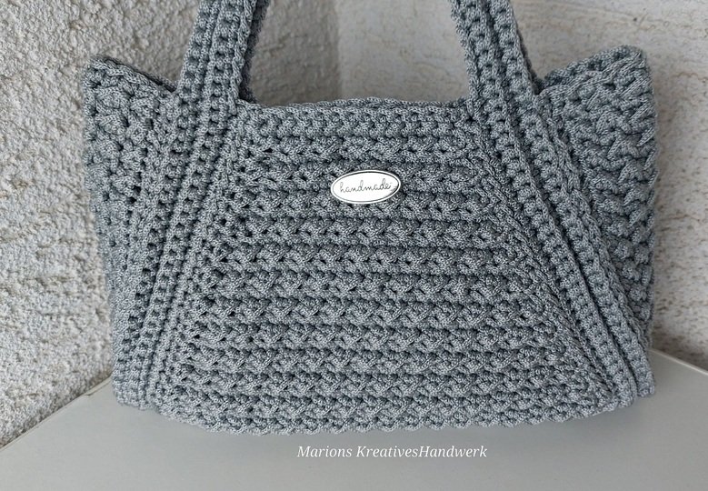 Häkelanleitung für Schultertasche 5 Teile