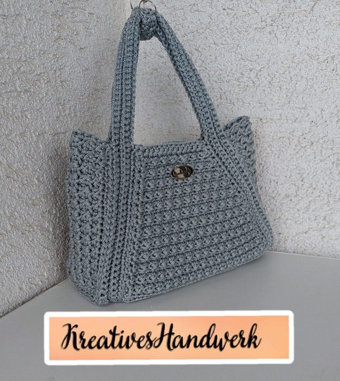 Häkelanleitung für Schultertasche 5 Teile