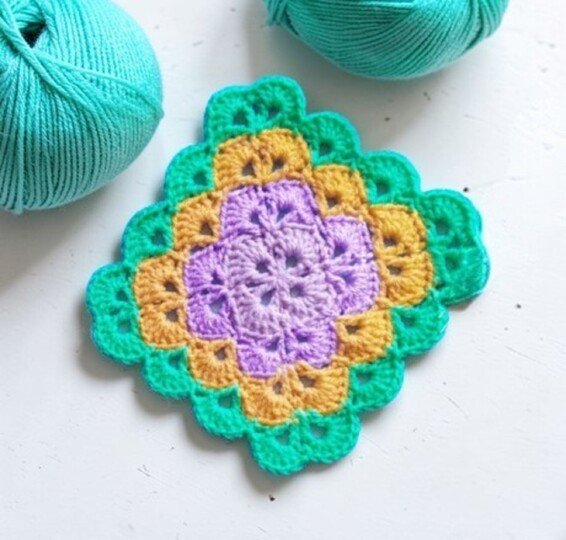 Shell Stitch Granny Square Crochet Pattern – Video Tutorial (PDF Download)