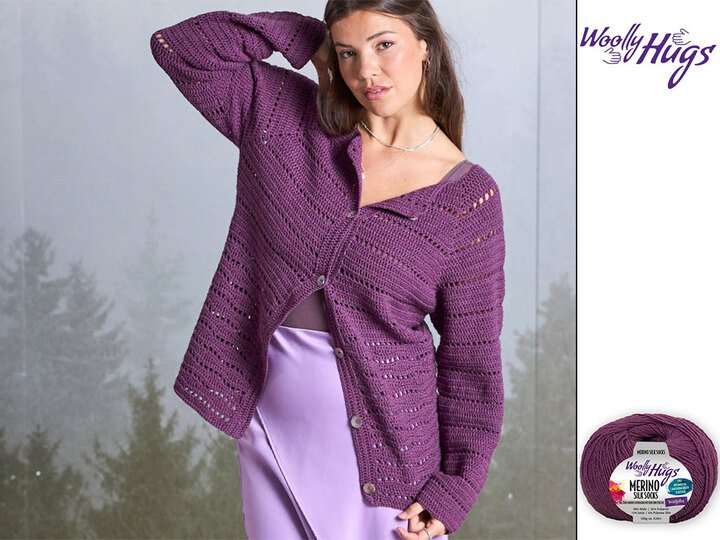 RAGLANJACKE FRANKA, gestrickt