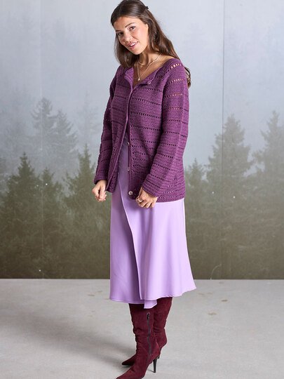 RAGLANJACKE FRANKA, gestrickt