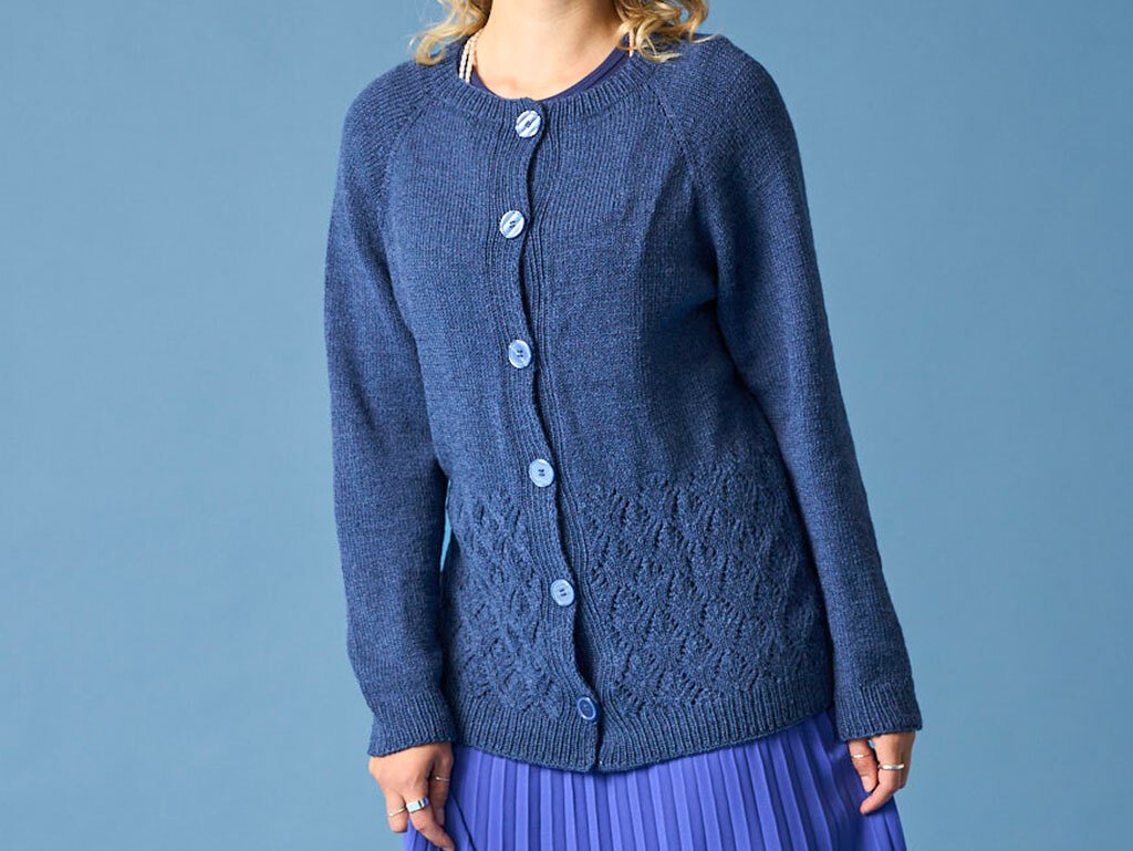 RAGLANJACKE FRAUKE, gestrickt