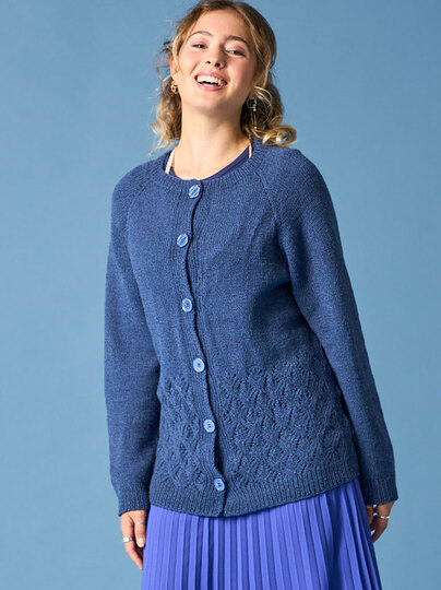 RAGLANJACKE FRAUKE, gestrickt