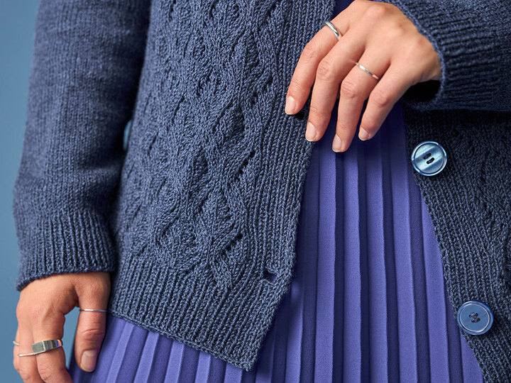 RAGLANJACKE FRAUKE, gestrickt